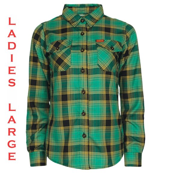 DIXXON FLANNEL - COOL RUNNINGS Flannel Shirt - Women's Large - Picture 1 of 8